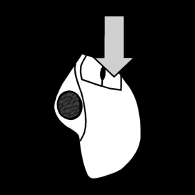 right mouse button: click / trackball: right mouse button